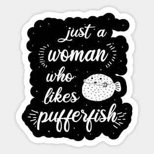 cute puffer fish women girls love Free Sticker